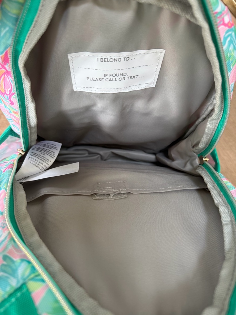 “Remi” - Lily Pulitzer for Pottery Barn Kids Floral Backpack in Pink & Teal - Picture 3 of 3